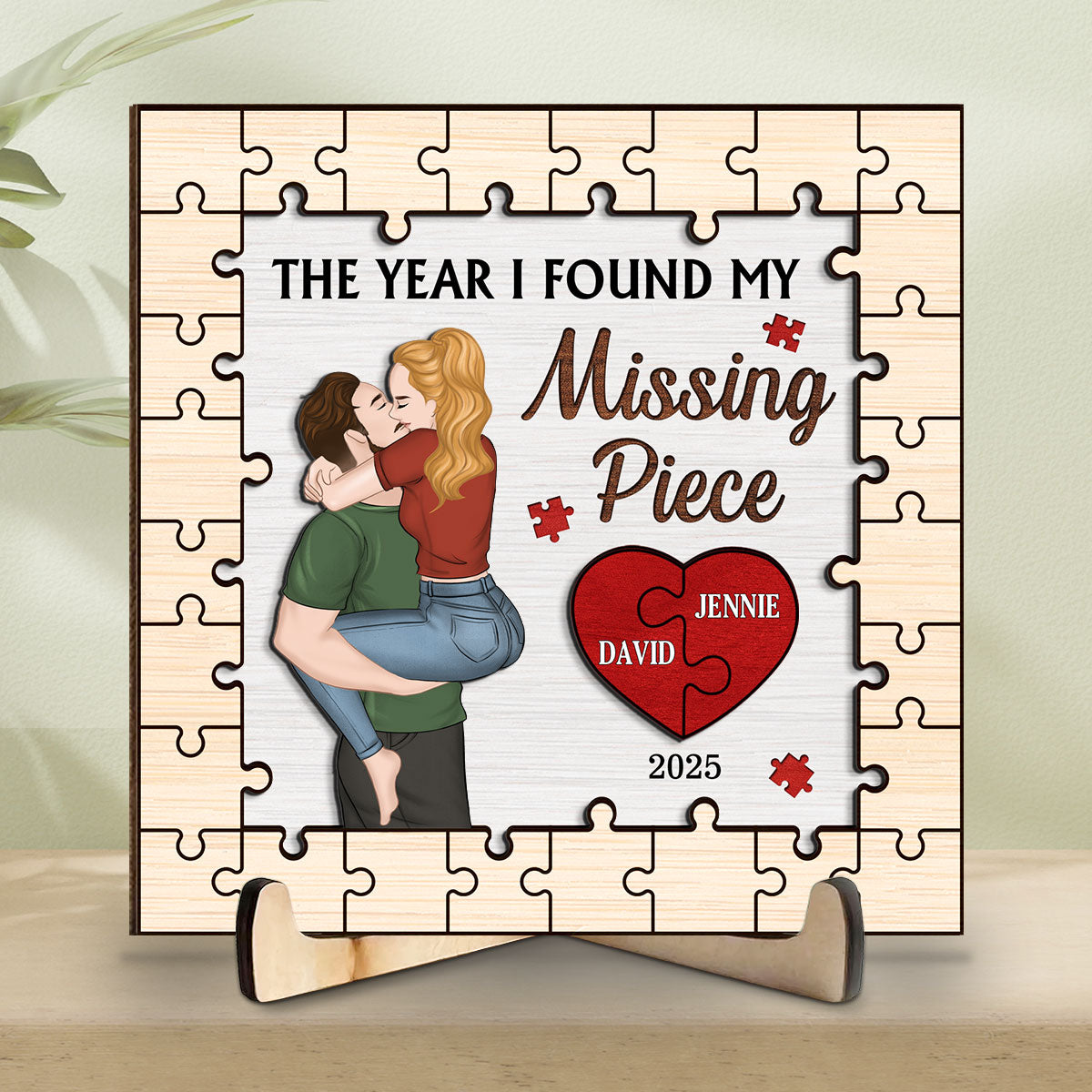 Couple With Love – Personalized Custom Wooden Plaque