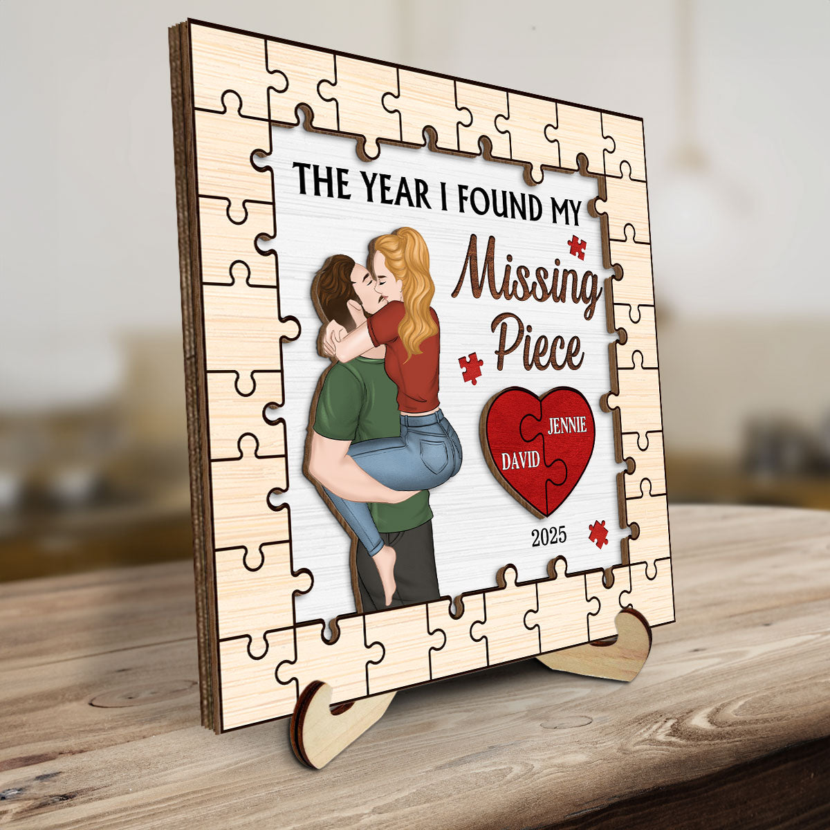 Couple With Love – Personalized Custom Wooden Plaque