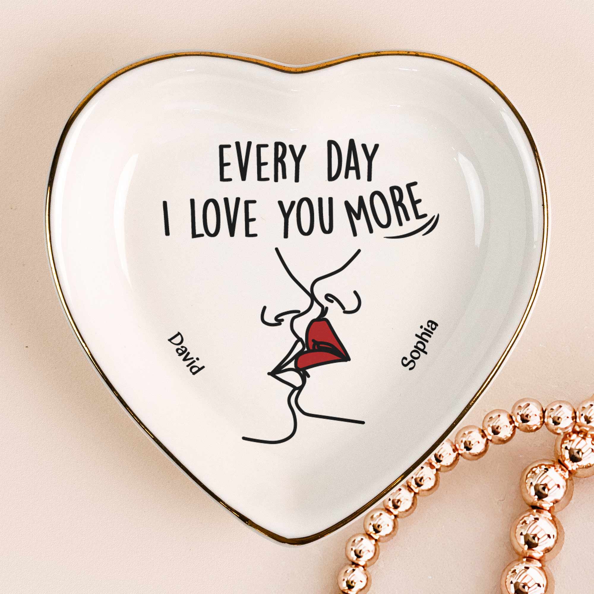 Every Day I Love You More – Personalized Ring Dish