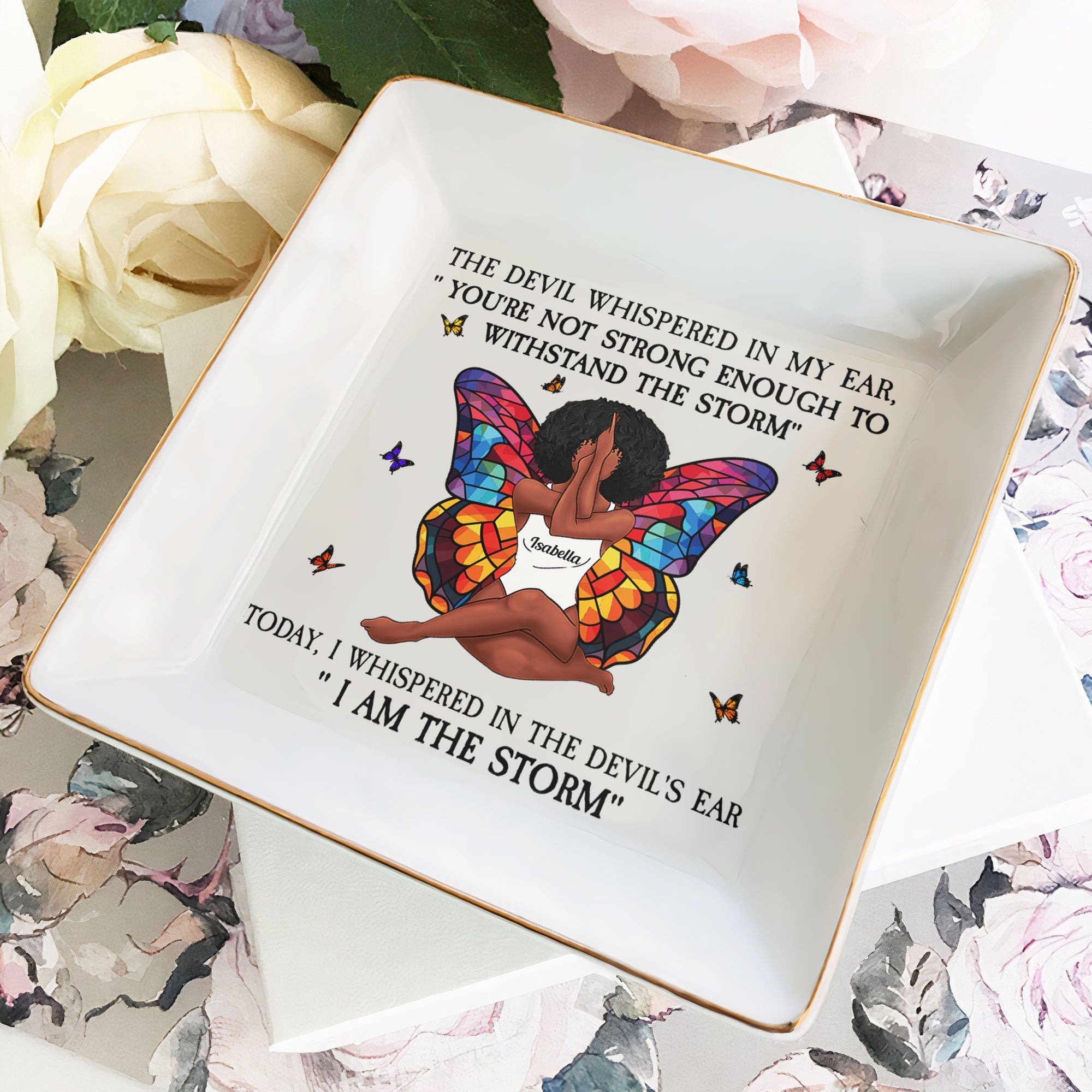 I Am The Storm – Personalized Jewelry Dish