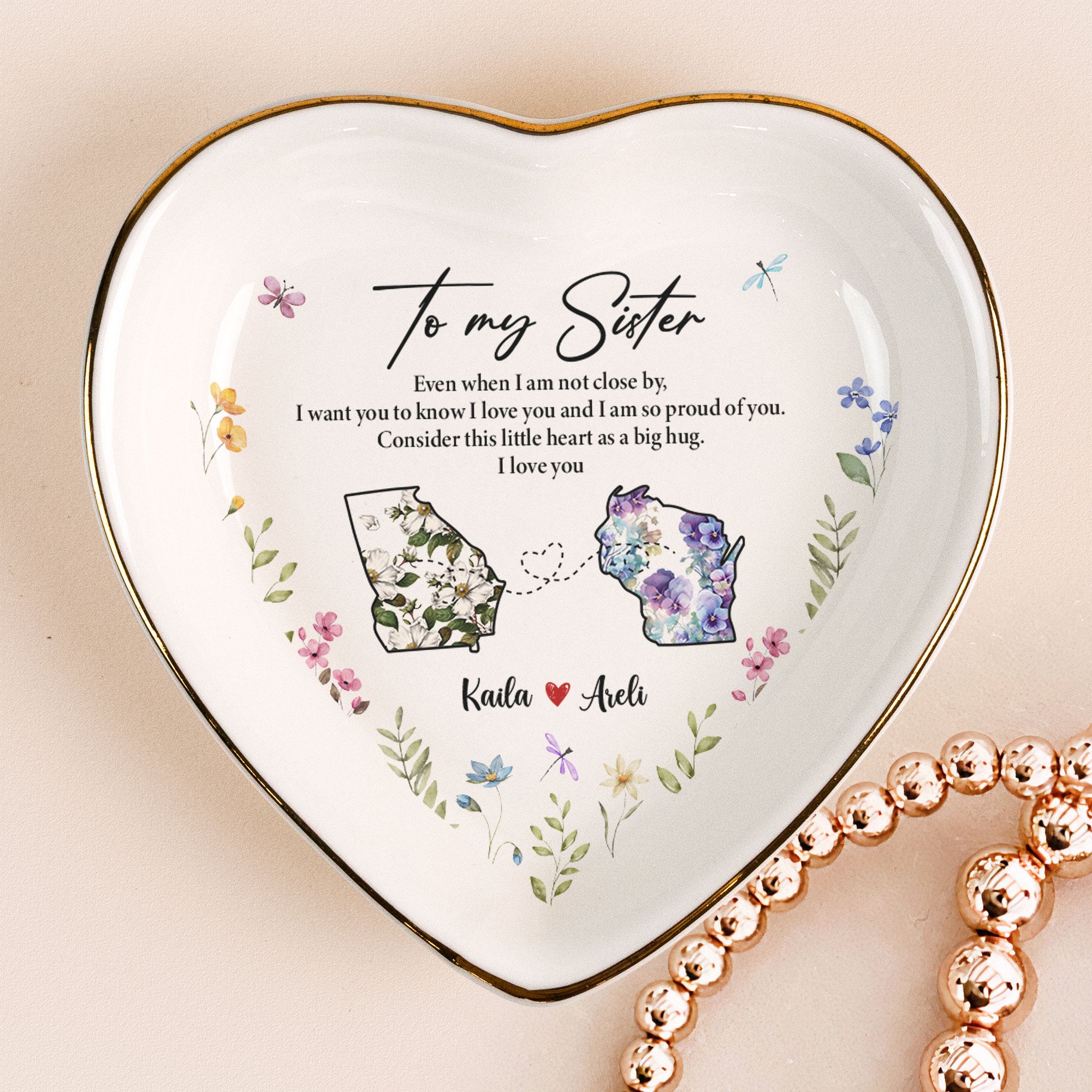 I’m So Proud Of You Sister – Personalized Ring Dish