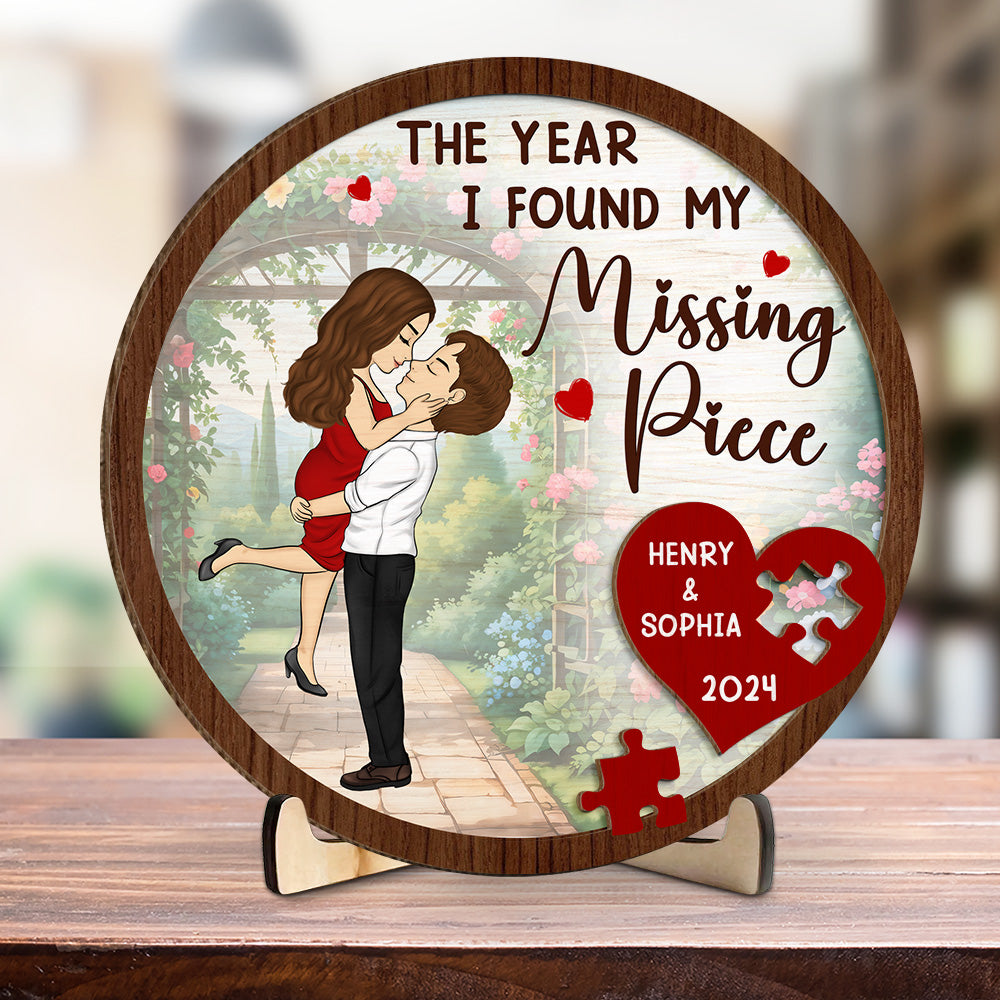 The Year I Found My Missing Piece – Personalized Custom Wooden Plaque