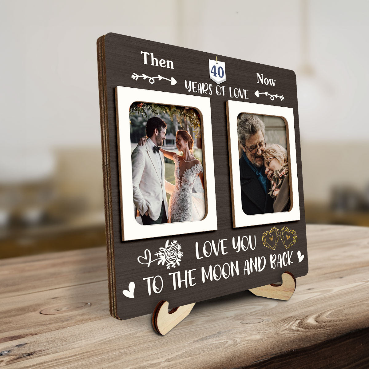 Then And Now – Personalized Custom Wooden Plaque